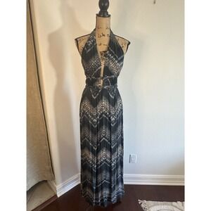 Illa Illa Womens Dress Size S Small Gray Sleeveless Maxi Crochet NWT